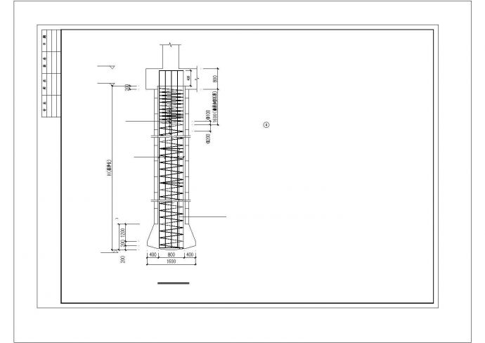 现浇钢筋混凝土扶壁式挡土墙设计图(CAD，4张图）_图1