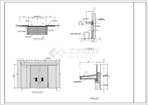 苏州市某大型五金工厂钢结构厂房推拉门和彩板设计CAD图纸-图二