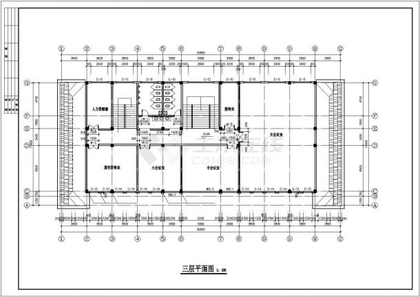 某地区某消防支队综合楼CAD详图-图二