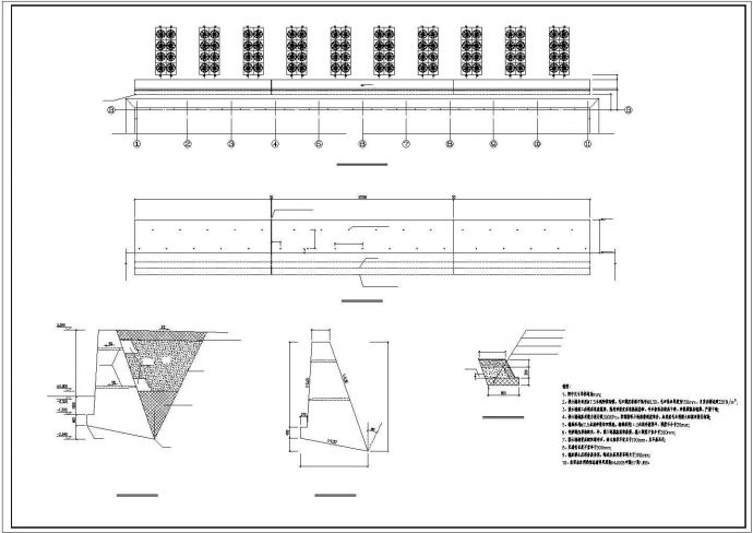 重力挡土墙节点构造设计CAD详图_图1