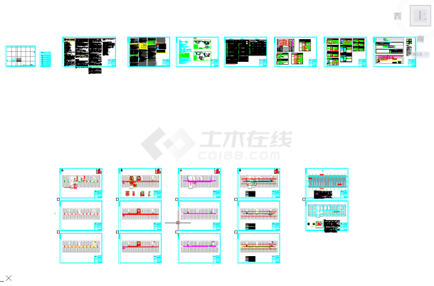 五套宿舍常用cad电气施工图纸-图二