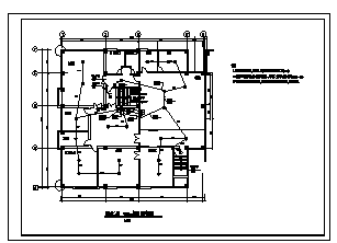 变电站火灾报警系统图_某三层带地下室变电站火灾报警系统设计cad图纸-图一
