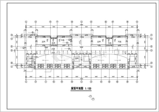 台州市某企业家属院3200平米6层砖混结构住宅楼建筑设计CAD图纸-图二