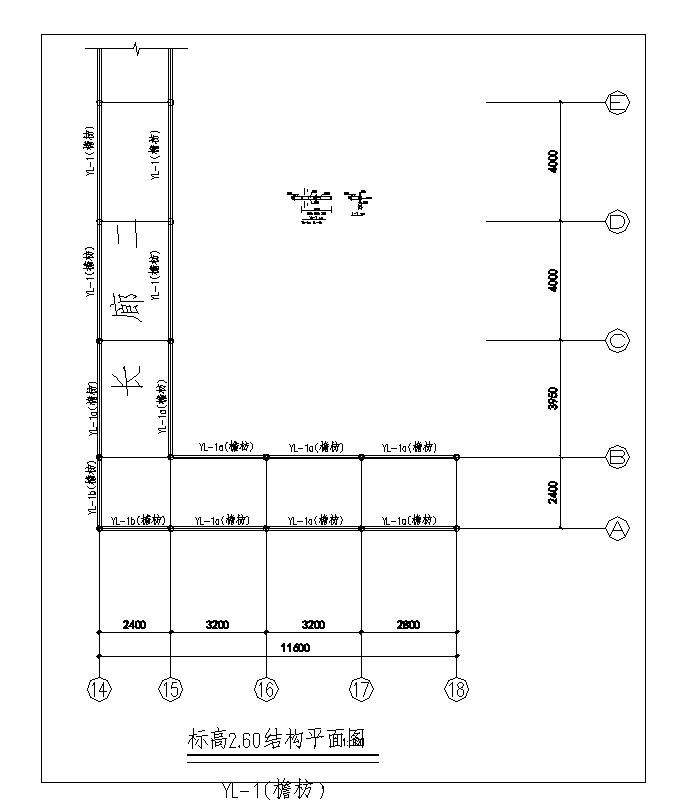长廊建筑CAD平面图_图1
