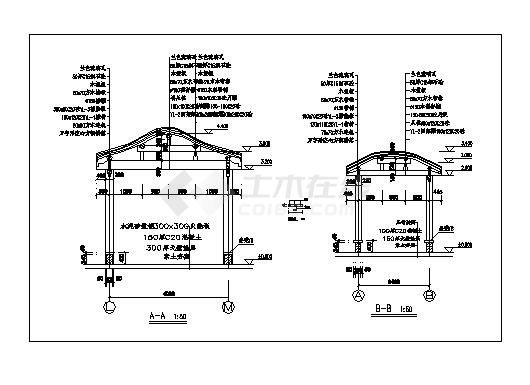 长廊建筑CAD平面图-图二