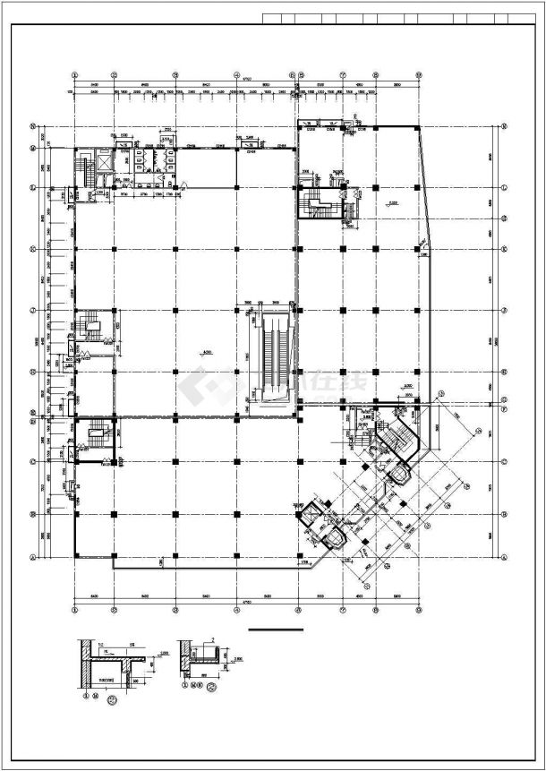 苏州某小区15层框混结构住宅楼建筑设计CAD图纸（含机房层和地下室）-图二