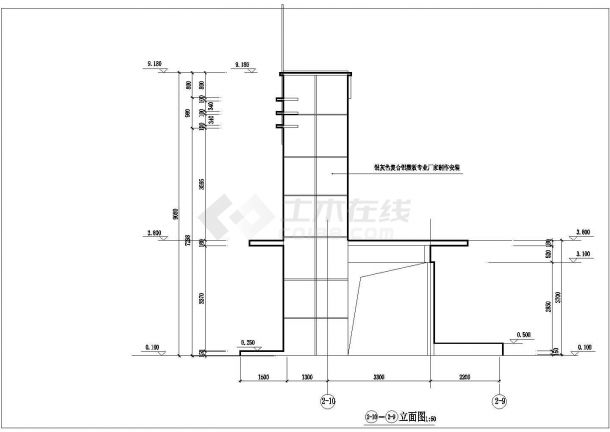 某景区入口水景详细建施图-图一