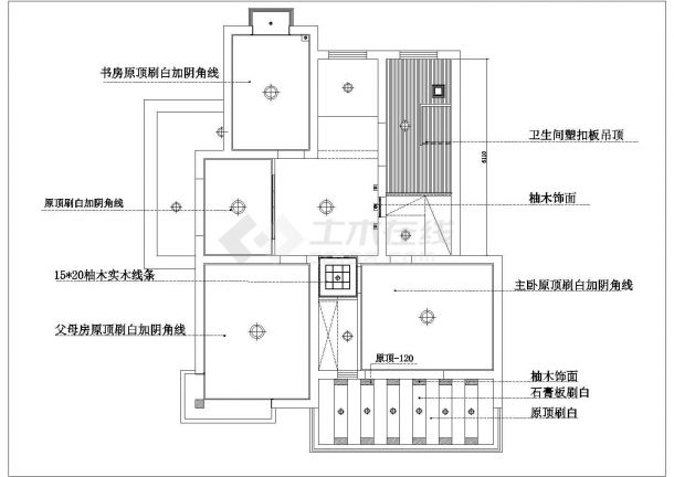 某中式家居CAD室内详细完整装修图-图二