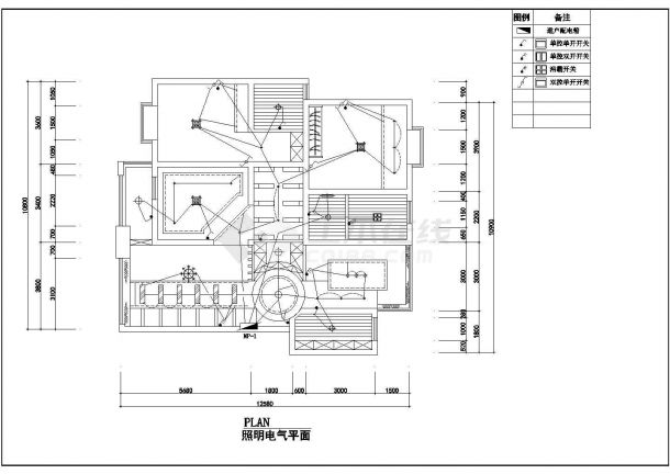 某室内装修CAD设计构造完整施工图-图一