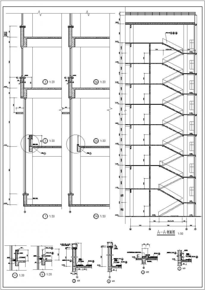 某教学楼全套CAD大样详细完整构造施工图_图1