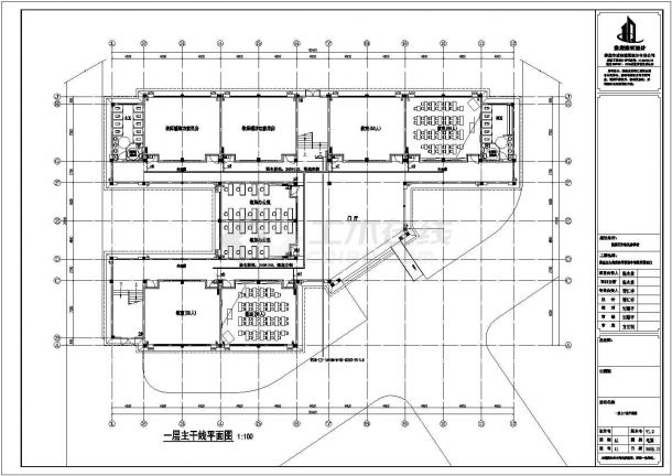 某先锋学校初中部教学楼平面图电气CAD设计图纸-图二