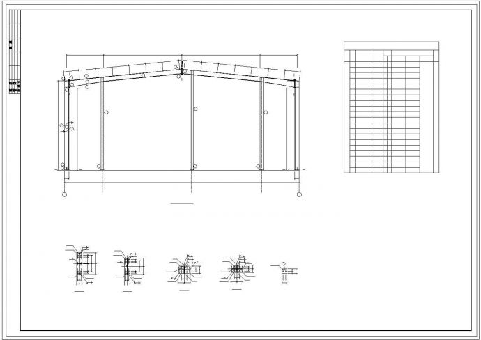 某地1512平米单层门式轻钢结构厂房结构施工全图_图1