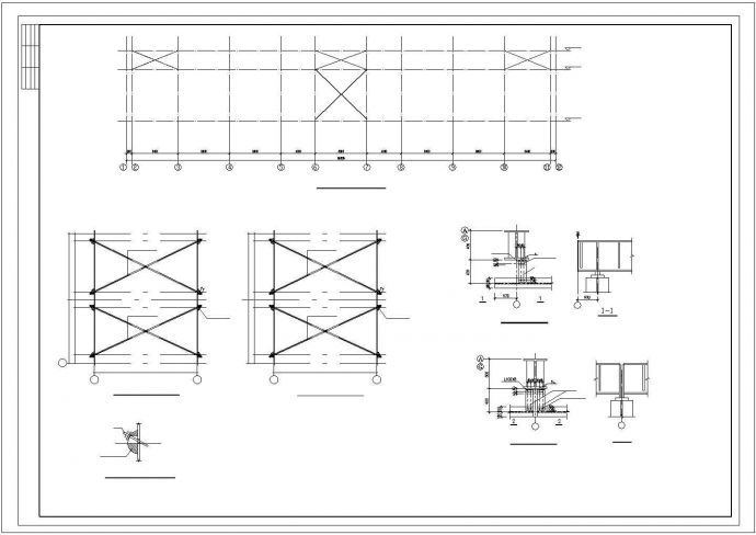 【威海】跨单层轻型钢结构门式刚架结构带吊车厂房结构施工图_图1