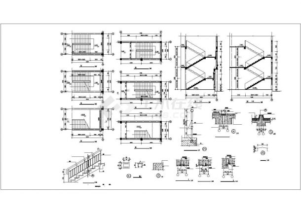办公楼设计立面剖面节点结构CAD参考图-图一
