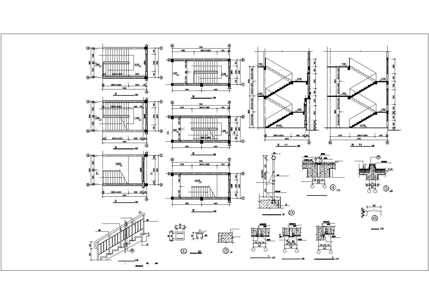 办公楼设计立面剖面节点结构CAD参考图