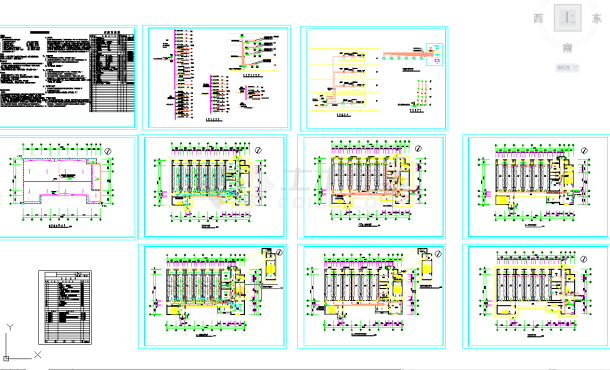 五套cad宿舍楼常用电气结构施工图纸-图一