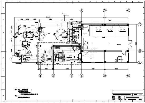 某电厂脱硫废水处理cad设计系统图纸-图二