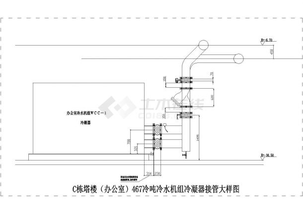 某制冷机房设计CAD图-图一