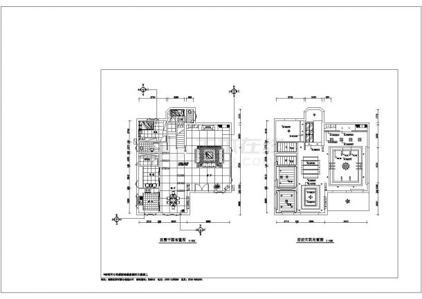 某地区小区经典别墅建筑装修设计施工CAD图纸-图二