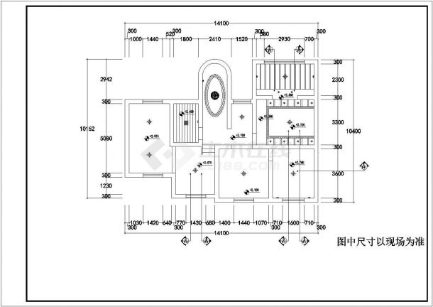 某地区小区精品别墅建筑装饰设计施工CAD图纸-图二