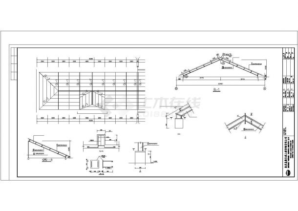 砖混结构钢屋架CAD详图-图二