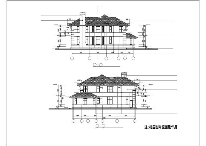某地区小区别墅建筑全套设计施工CAD图纸_图1