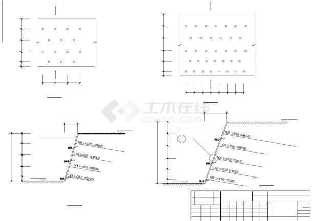 某地区工程坑支护挂网喷锚全套设计施工CAD图纸-图二