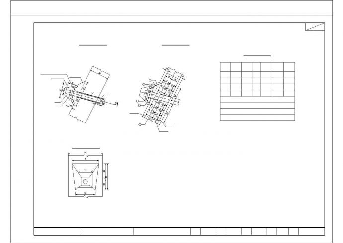 某地区工程锚索框架边坡支护结构全套设计施工CAD图纸_图1