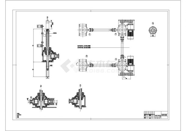 双柱式举升机结构设计CAD图-图一