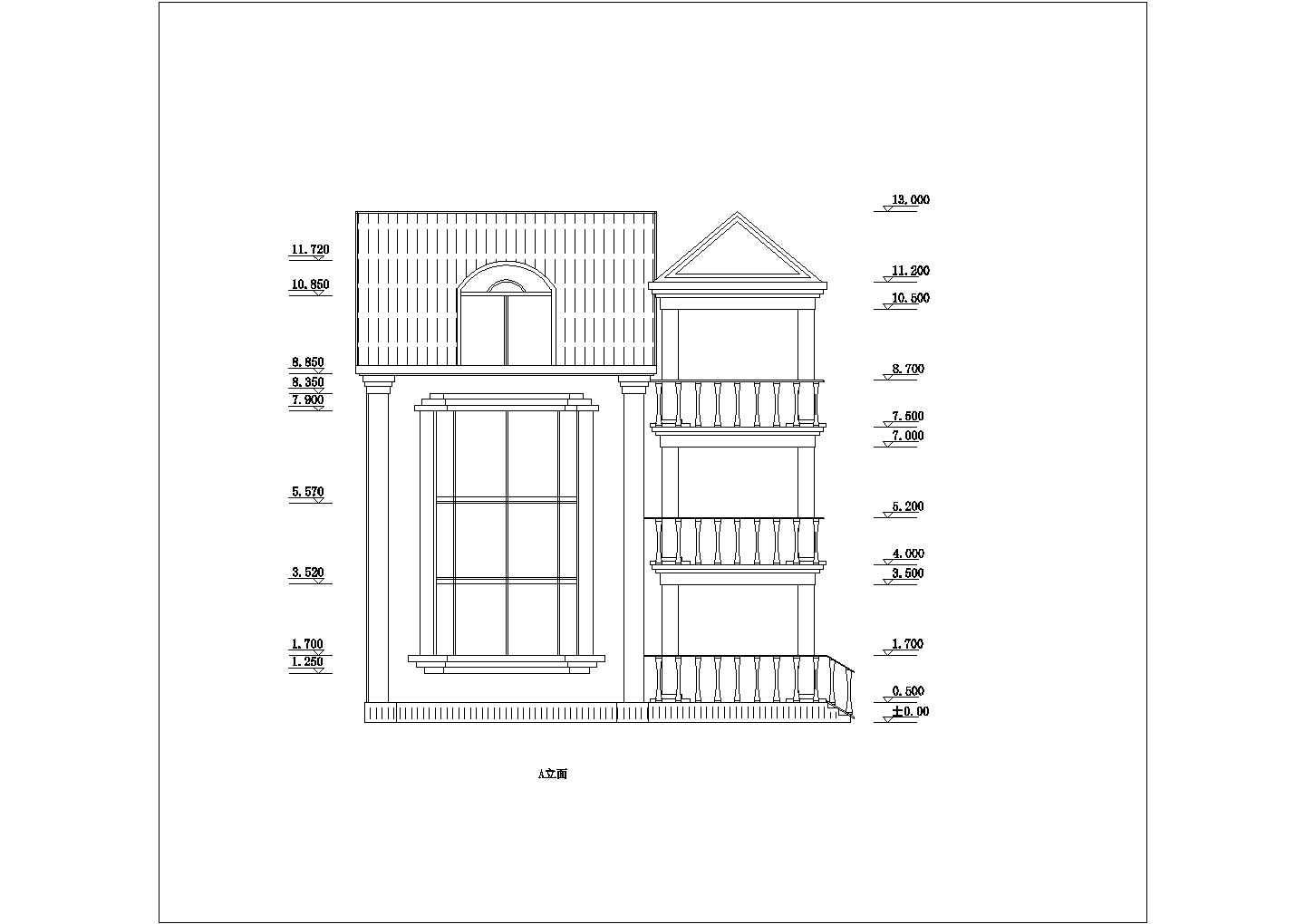某地区蒙古别墅建筑装修全套设计施工CAD图纸