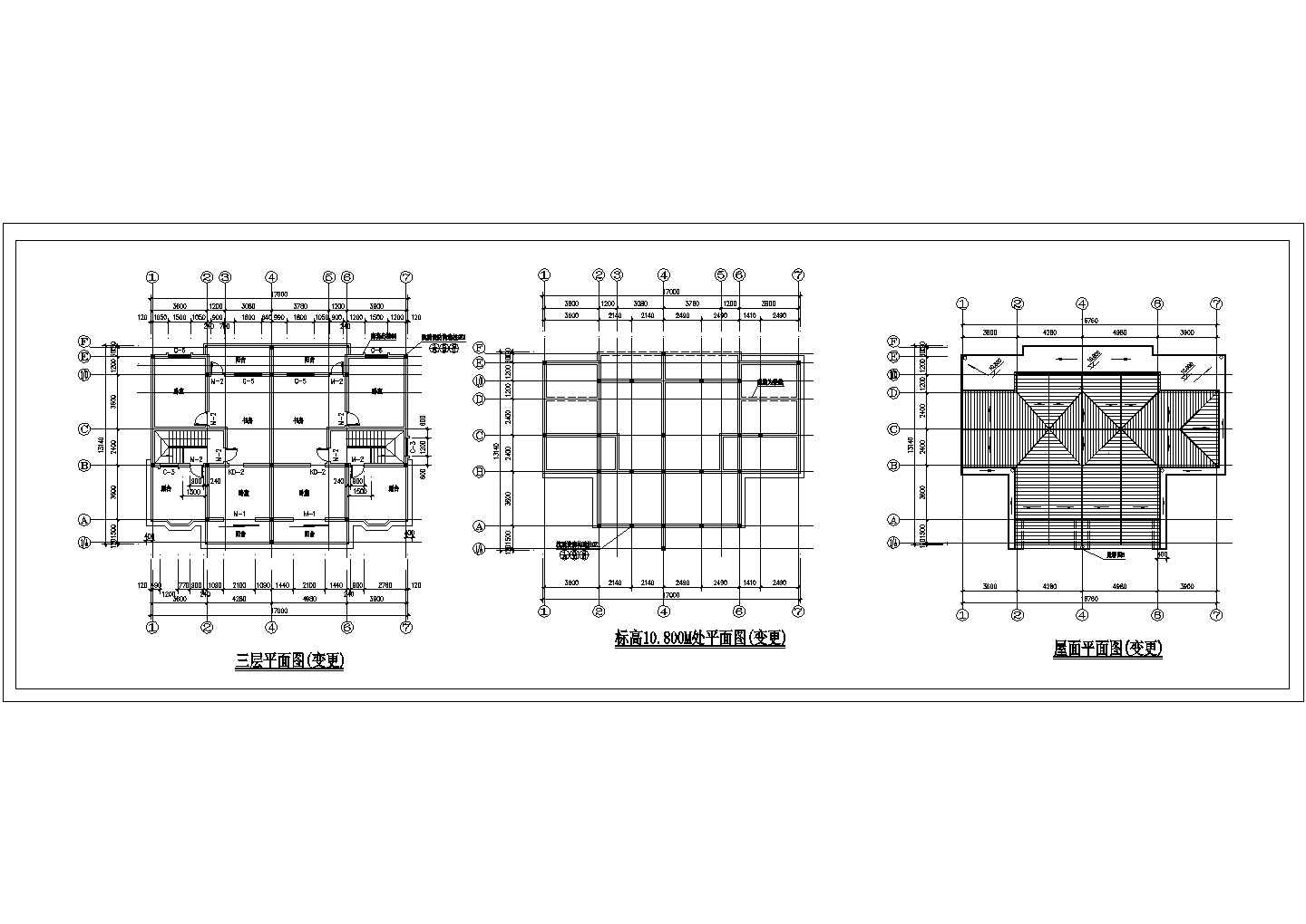 某城市高级别墅建筑结构全套设计施工CAD图纸