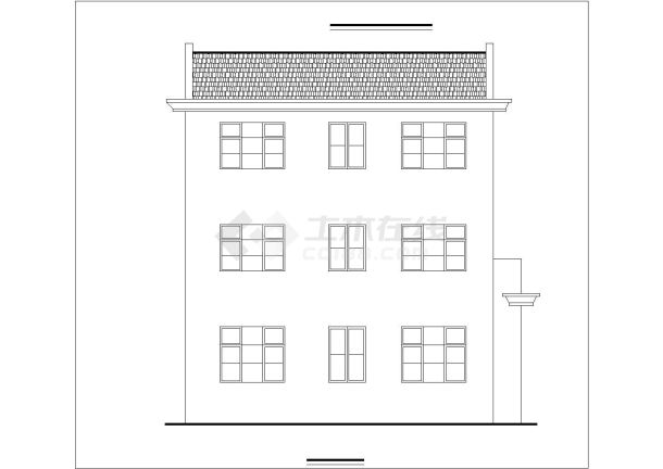 某小区农村联合住宅建筑全套方案设计施工CAD图纸-图一