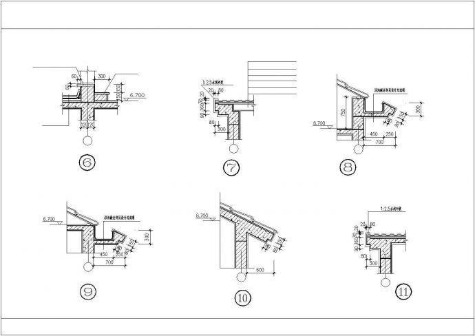 二层带阁楼单体新农村住宅方案设计cad图，共十一张_图1