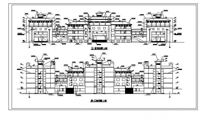 某教学楼建筑CAD平面设计图_图1