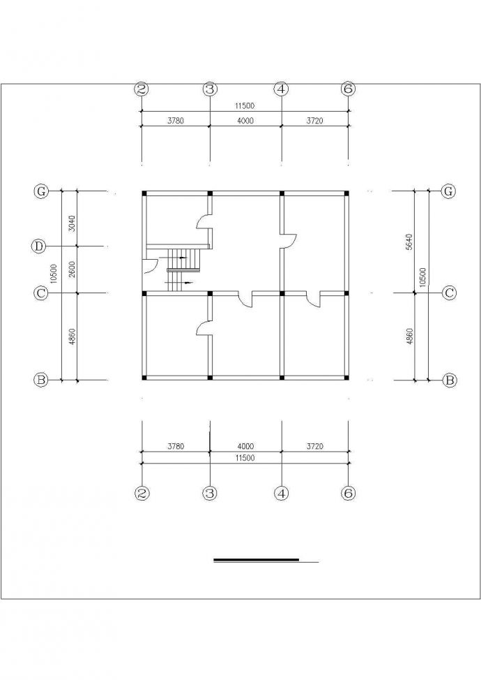 某市区私家别墅建筑设计施工CAD图纸_图1