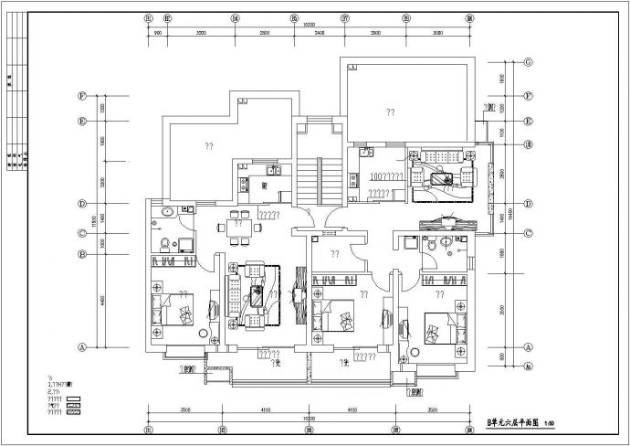 某工程户型CAD设计图纸_图1