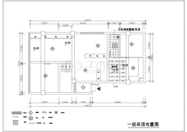 某4室复式户型高档住宅设计cad施工图-图二