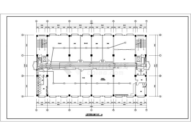 某地区门诊楼电气图CAD平面布置参考图-图一
