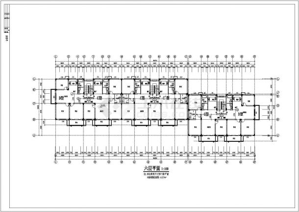 某异形柱框架结构多层住宅楼设计cad全套建筑施工图（含结构设计，含设计说明）-图二