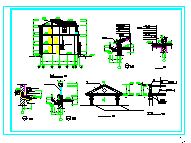 多层别墅建筑设计施工CAD平面布置参考图-图二