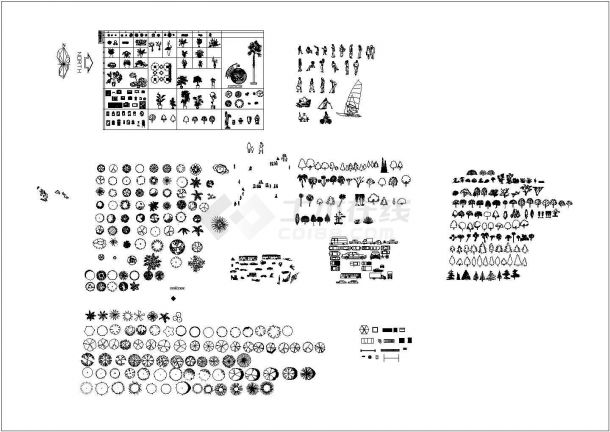 园林树木素材CAD图-图一