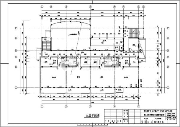 幼儿园设计_三层建筑面积一千八平米幼儿园设计CAD图-图二