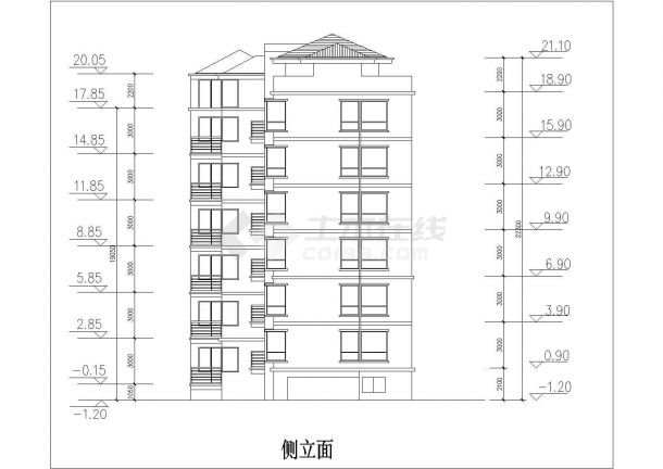 广州市白云西路某社区6层砖混结构住宅楼全套建筑设计CAD图纸-图一