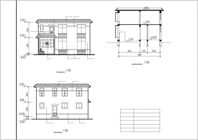 山西地区农村住宅设计cad图，含设计说明_图1