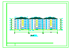 长54.9米 宽11.4米 五层三单元不对称户型建筑设计施工图(单元内的两户型不对称、单元跟单元间对称)-图二