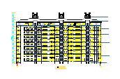 长61.8米 宽16.35米 9层阁楼3单元每单元2户住宅楼建筑设计全图-图二