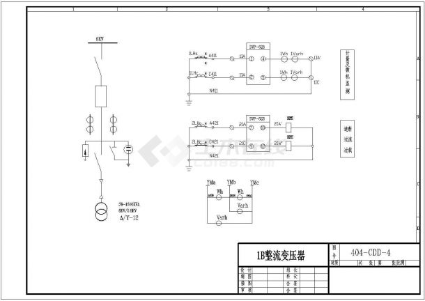 漳州工厂高压配电系统CAD电气设计完整图-图二
