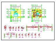 某两层小别墅建筑全套结构施工CAD图纸-图二