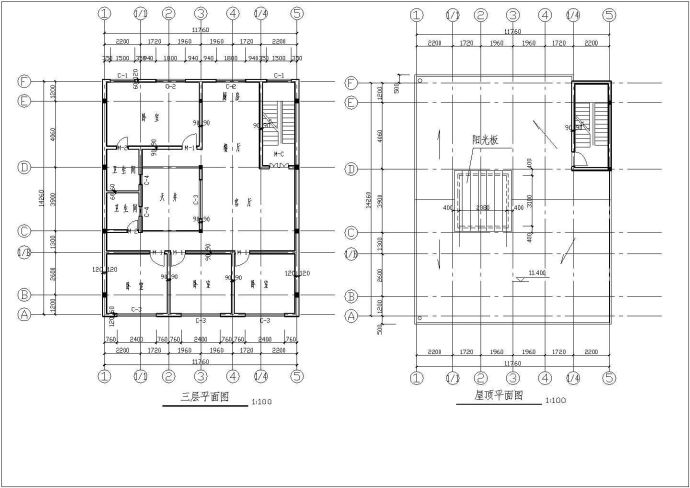 某三层砖混结构私人住宅楼设计cad全套建施图（含结构设计，含设计说明）_图1