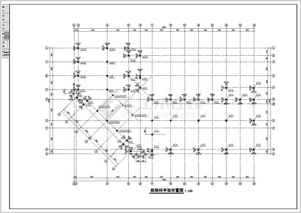 某四层砼框架结构办公楼设计cad详细结构施工图（含设计说明）-图二